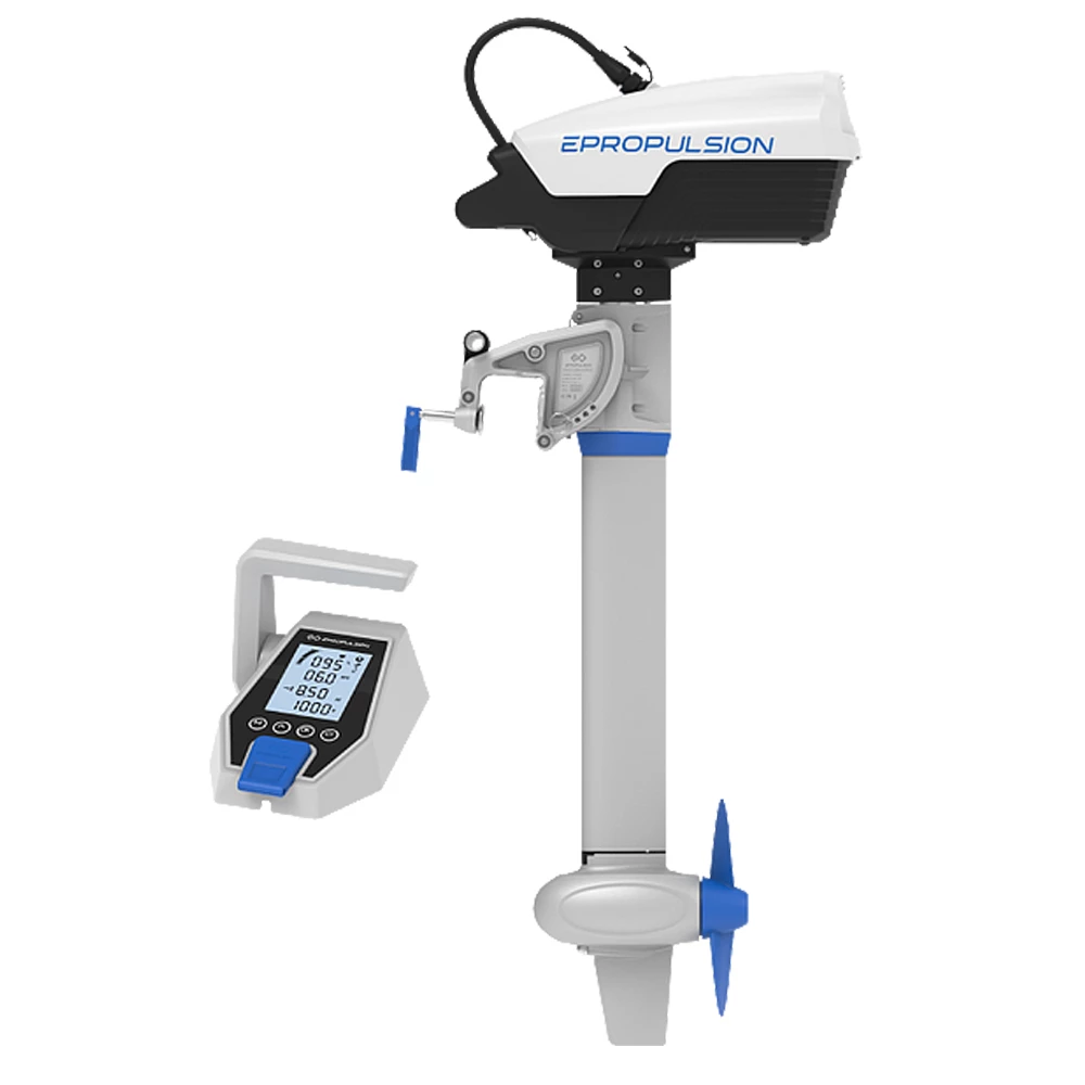 ePropulsion Spirit 1.0 Evo Remote Shortshaft Electric Outboard With Battery and Remote Package 