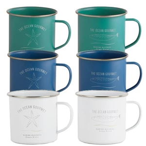 Marine Business Enamel Mugs - Set of Two 