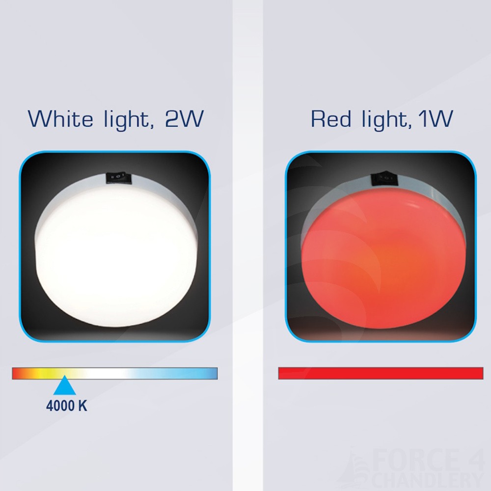LED Dome Light - White/Red Switchable Light 