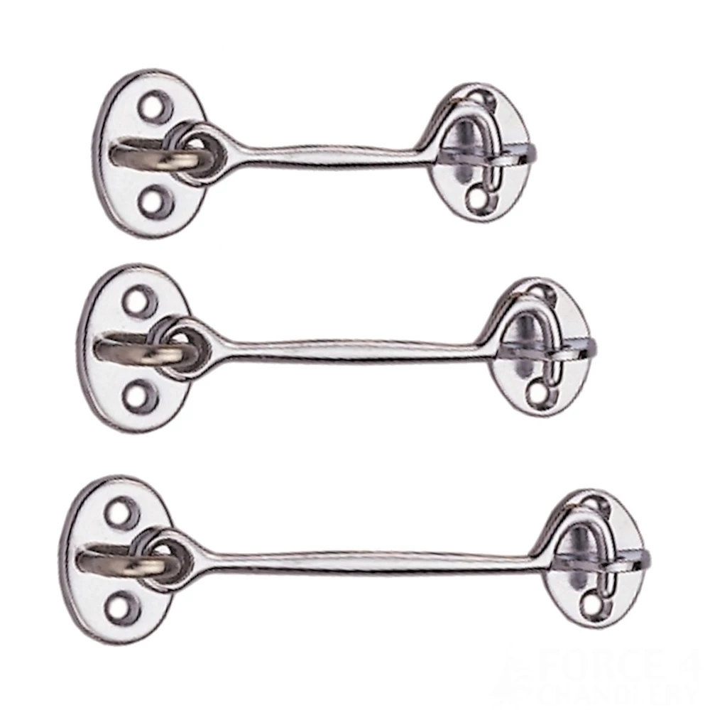 Force 4 Door Hook Chromed Brass 