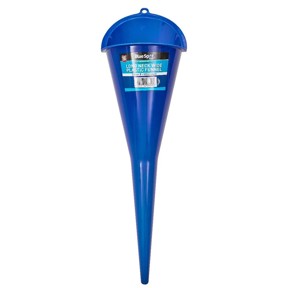 Force 4 Long Neck Wide Plastic Funnel 465mm x 130mm 