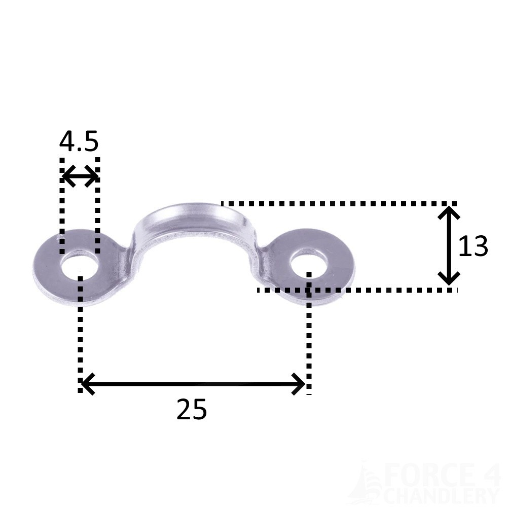 Medium Narrow Deck Eye (2pk) 13mm x 25mm
