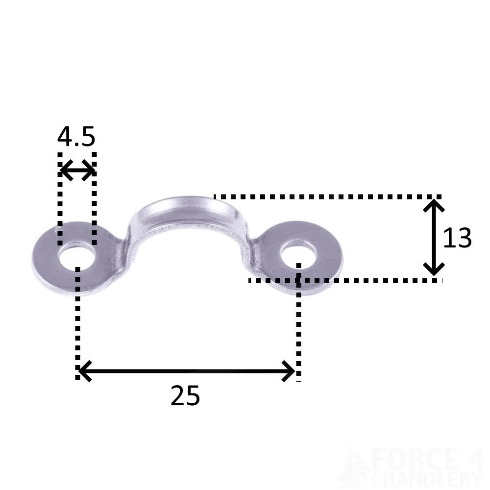Medium Narrow Deck Eye (2pk) 13mm x 25mm