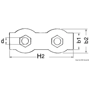 Osculati Double Wire Rope Clamps Stainless Steel 