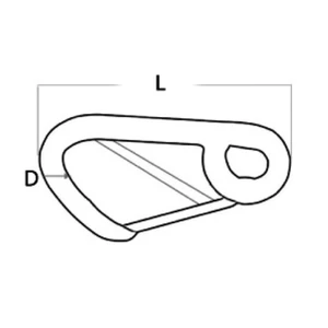 Force 4 Snap Hook Wide Opening Stainless Steel 