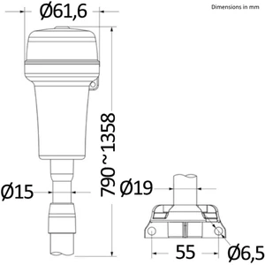 Osculati Battery Telescopic Pole Navigation Light 