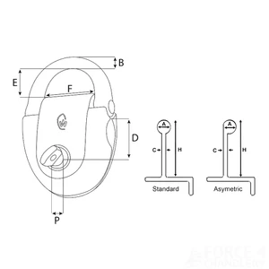 Wichard Toe Rail Pad Eye - Standard 12-15mm