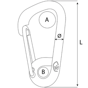 Wichard Mooring Hook with Auto Torsion Spring Gate 