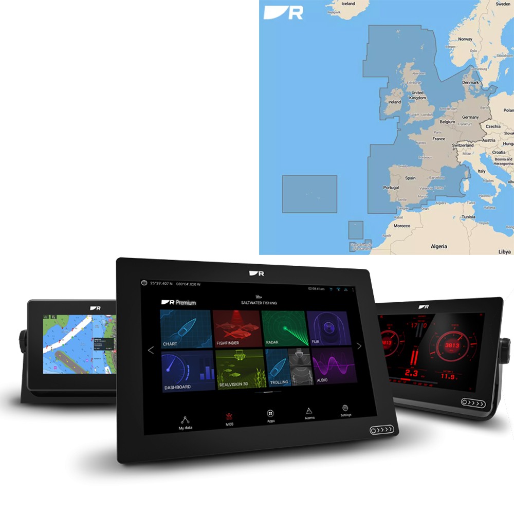 Axiom Plus Multifunction Display With Western European Lighthouse Chart