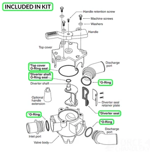 Jabsco Service Kit for Y-Valve Diverter Valve 
