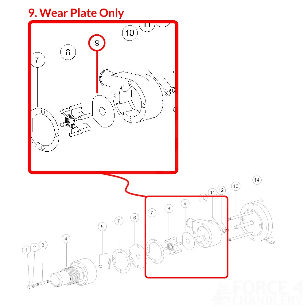 Jabsco Macerator Pump Wear Plate for 18590 Series Pumps 