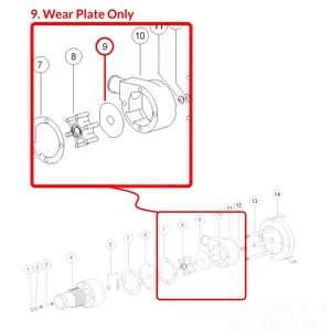 Jabsco Macerator Pump Wear Plate for 18590 Series Pumps 