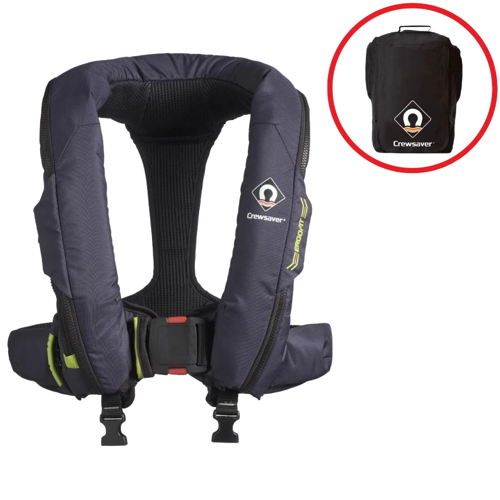 Crewsaver Ergofit 190N ISO Hammar Auto/Harness Lifejacket with Light & Hood 
