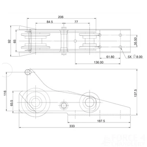 Force 4 Stainless Steel Hinged Bow Roller