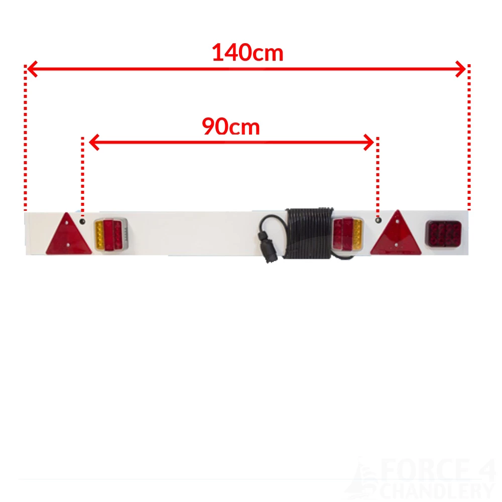 LED Trailer Lighting Board 140cm with Fog Lamp & 6m Cable