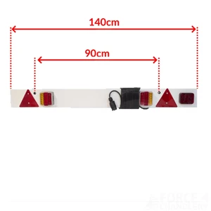 Maypole LED Trailer Lighting Board 140cm with Fog Lamp & 6m Cable