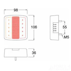 Maypole Rear LED Lamp - 4 Function