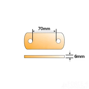 Maypole Boat Trailer U-Bolt Backing Plate 70mm