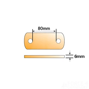 Maypole Boat Trailer U-Bolt Backing Plate 80mm 
