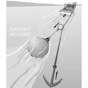 Attwood Anchor Ring, Rope & Carbine Hook