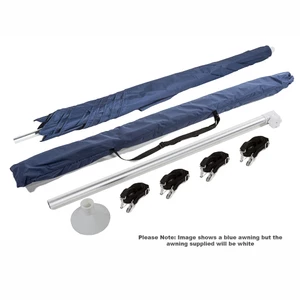 Force 4 Portable Bimini Sun Awning White DAMAGED BOX 