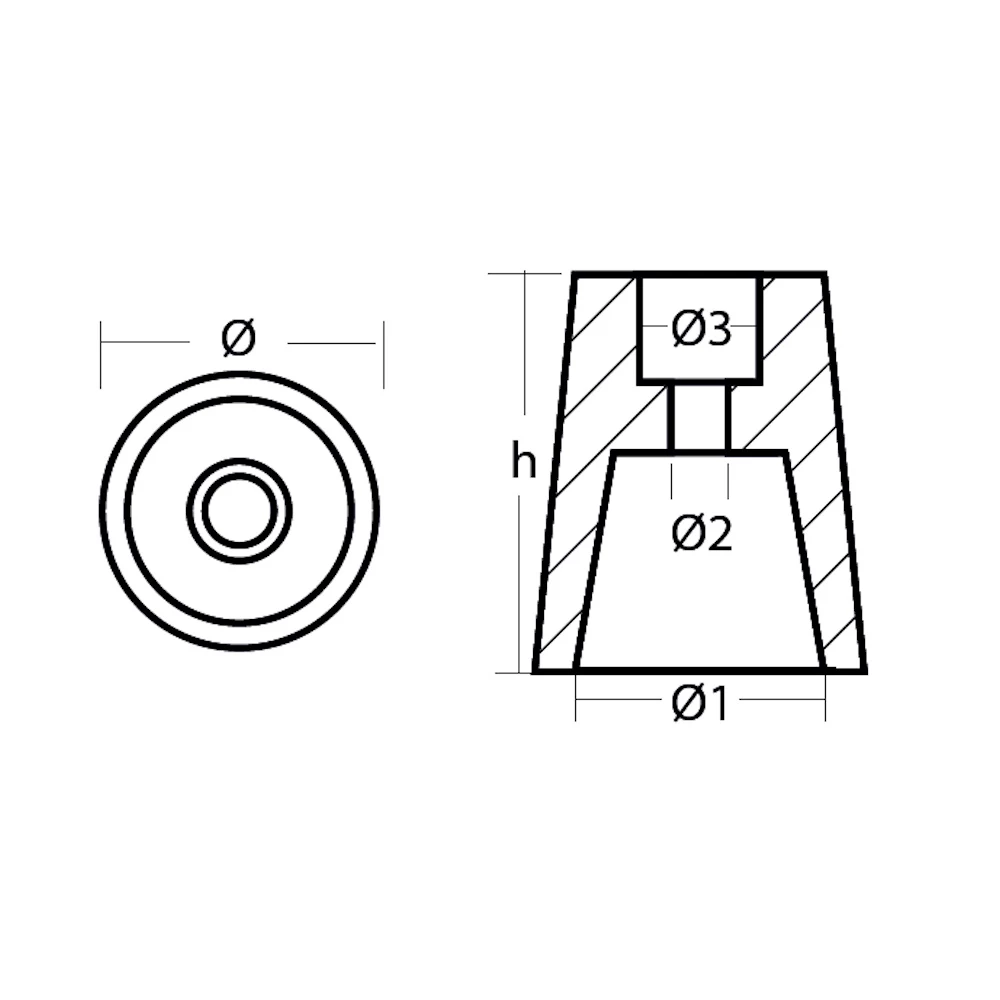 Prop Cone Anode - Magnesium