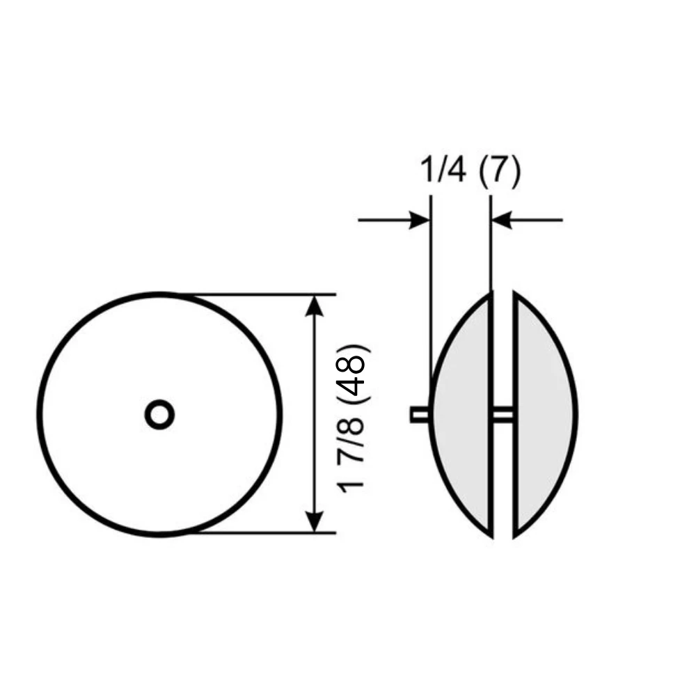 Aluminium Flange Anode - 48mm (Pair)