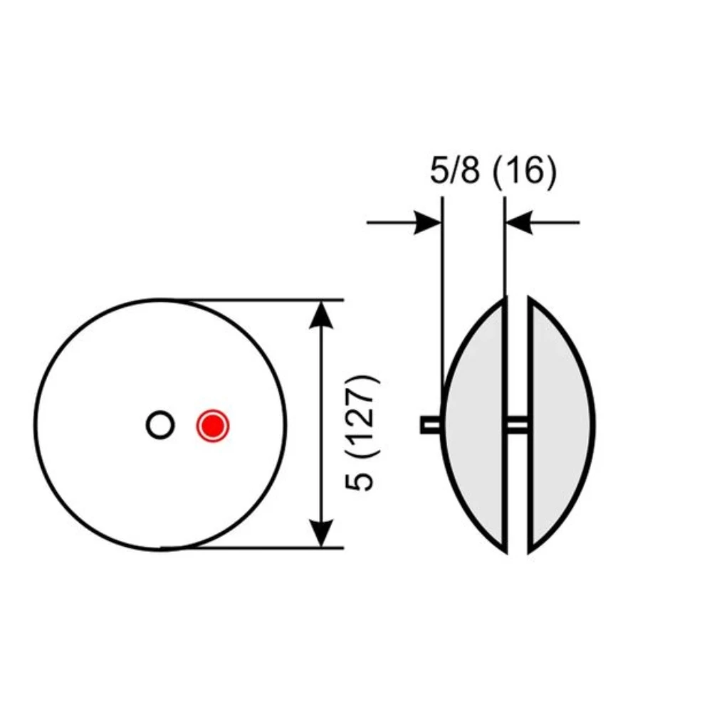 Aluminium Flange Anode - 127mm (Pair)