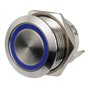 Osculati Flat Stainless Steel Switch (ON)-OFF Blue LED