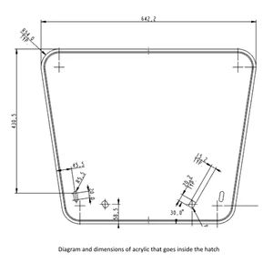 Lewmar Low Profile Sz 65 Hatch MK2 Acrylic & Seal