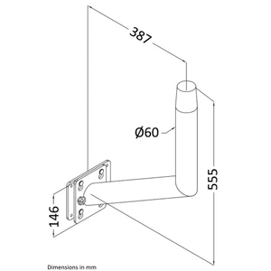 Osculati Bulkhead Mounted Table Leg/Pedestal 