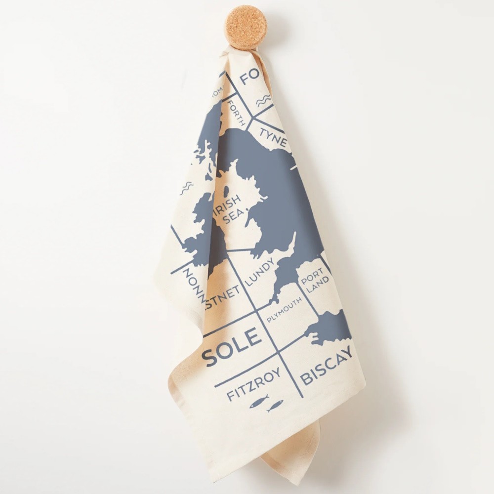 Shipping Forecast Organic Tea Towel