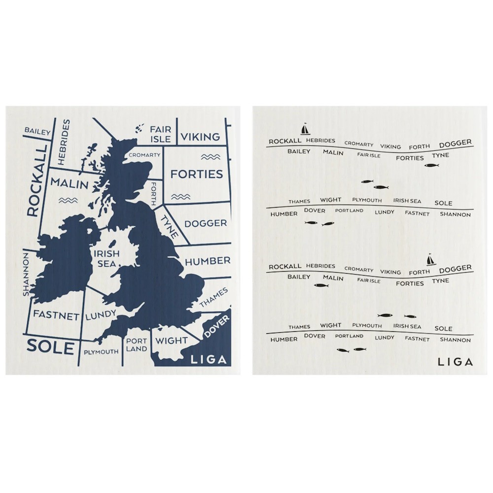 Shipping Forecast Eco Dishcloths 2pk