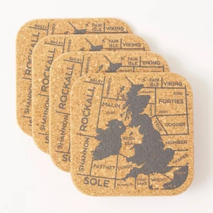 LIGA Cork Coaster - Shipping Forecast - Set of 4 