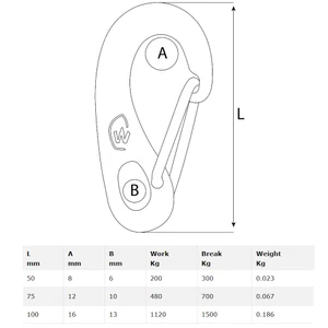 Wichard Stainless Steel Snap Hook 