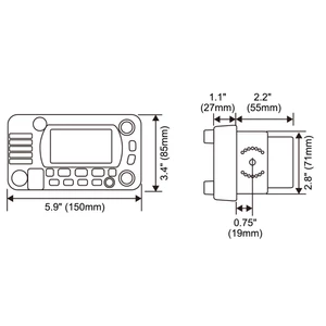 Standard Horizon GX1800EGPS VHF Radio 