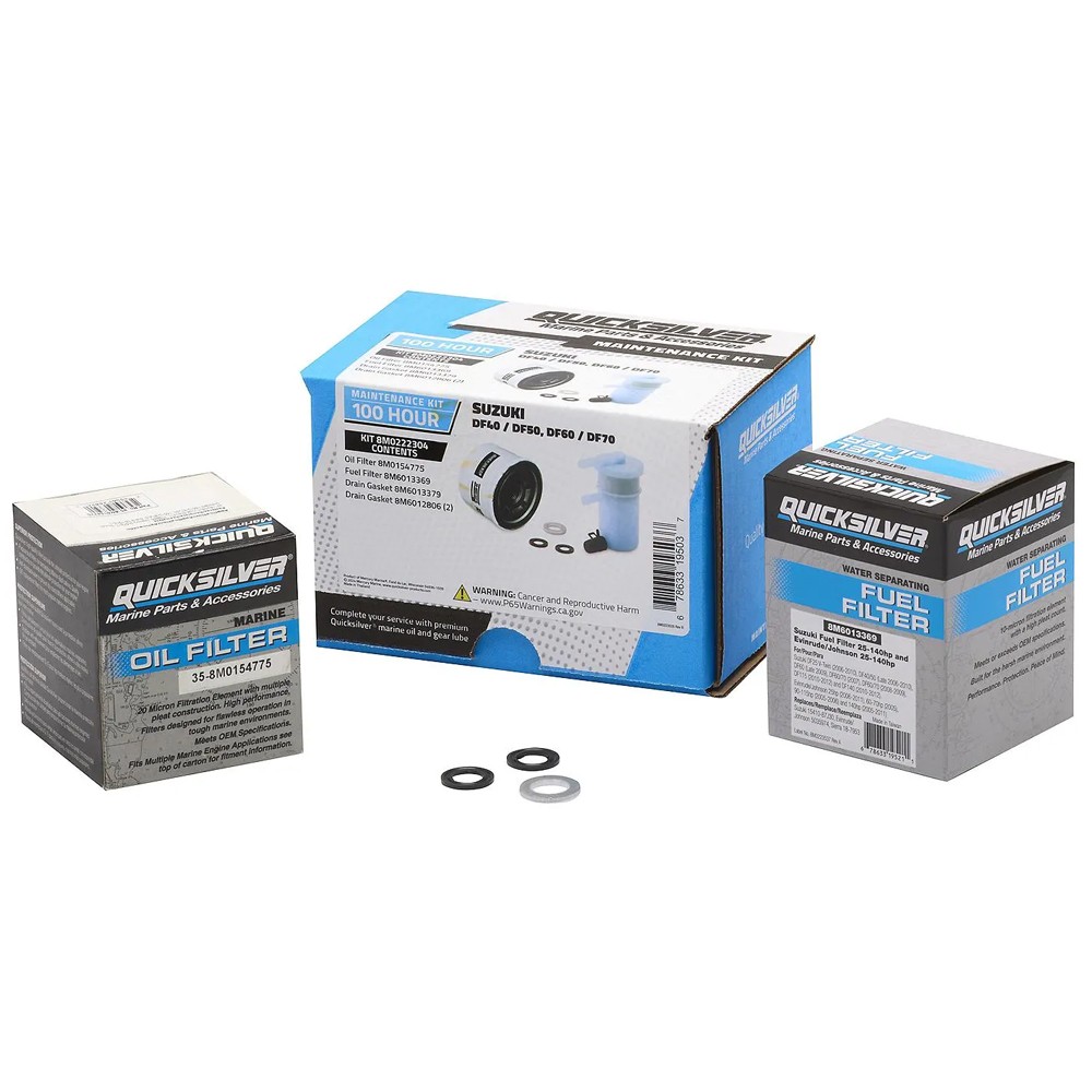 Suzuki DF40/DF50 and DF60/DF70 Outboard 100 Hour Maintenance Kit