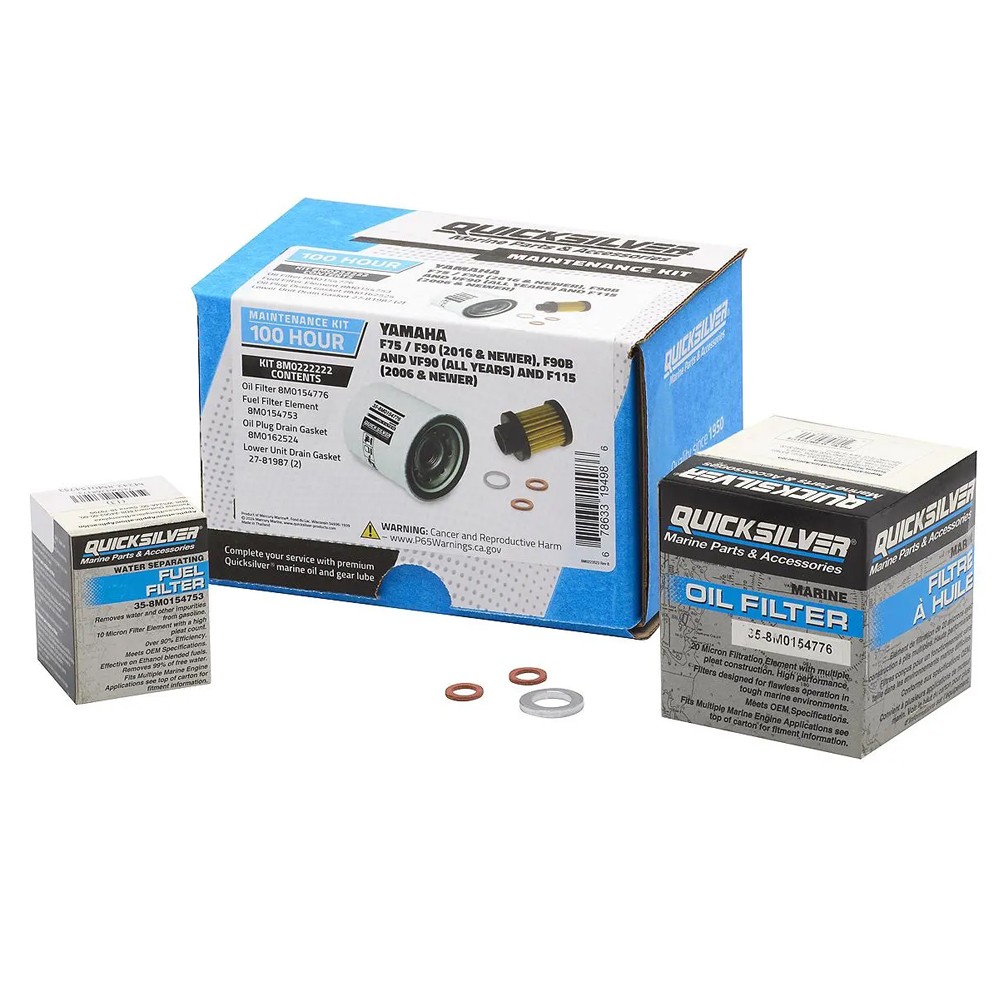 Yamaha F75,F90,F90B, VF90 and F115 Outboard 100 Hour Maintenance Kit