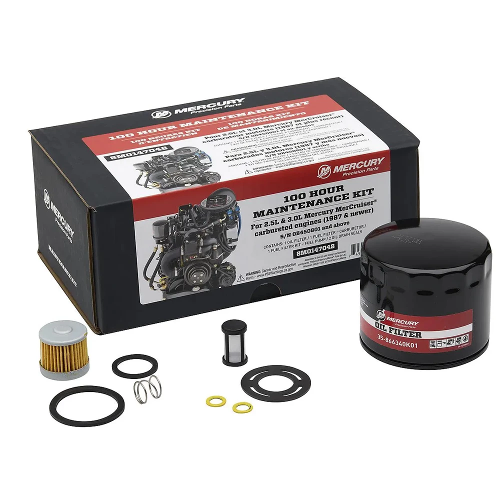 Mercury MerCruiser 2.5L and 3.0L Sterndrive Engine 100 Hour Maintenance Kit