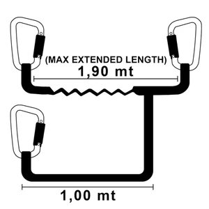 Trem 3 Hook Elasticated Safety Line