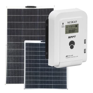 Seago Semi Flexible Solar Panel & MPPT Regulator Kit 