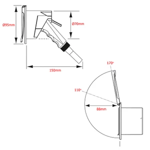 Nuova Rade Shower Head Housing - White 